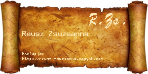 Reusz Zsuzsanna névjegykártya